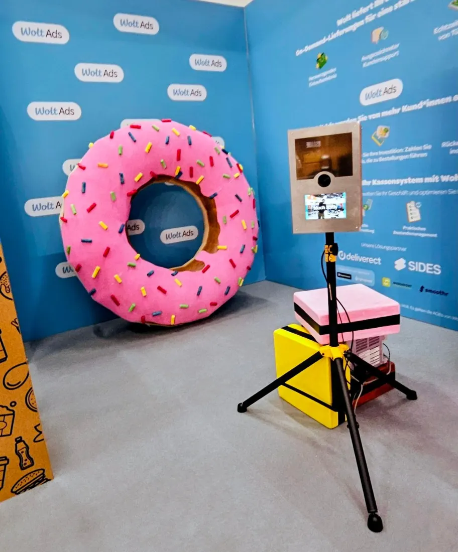 Gebrandeter Fotostreifen mit Logo für ein Corporate Event